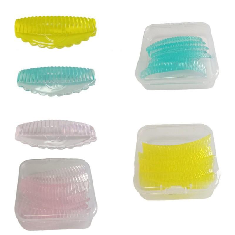 4 Paar kleberfreie Silikon-Wimperndauerwellenpads in 4 Größen, klebrige Wimpernstangen, Schildlifting, 3D-Wimpernzange, Applikator-Tools