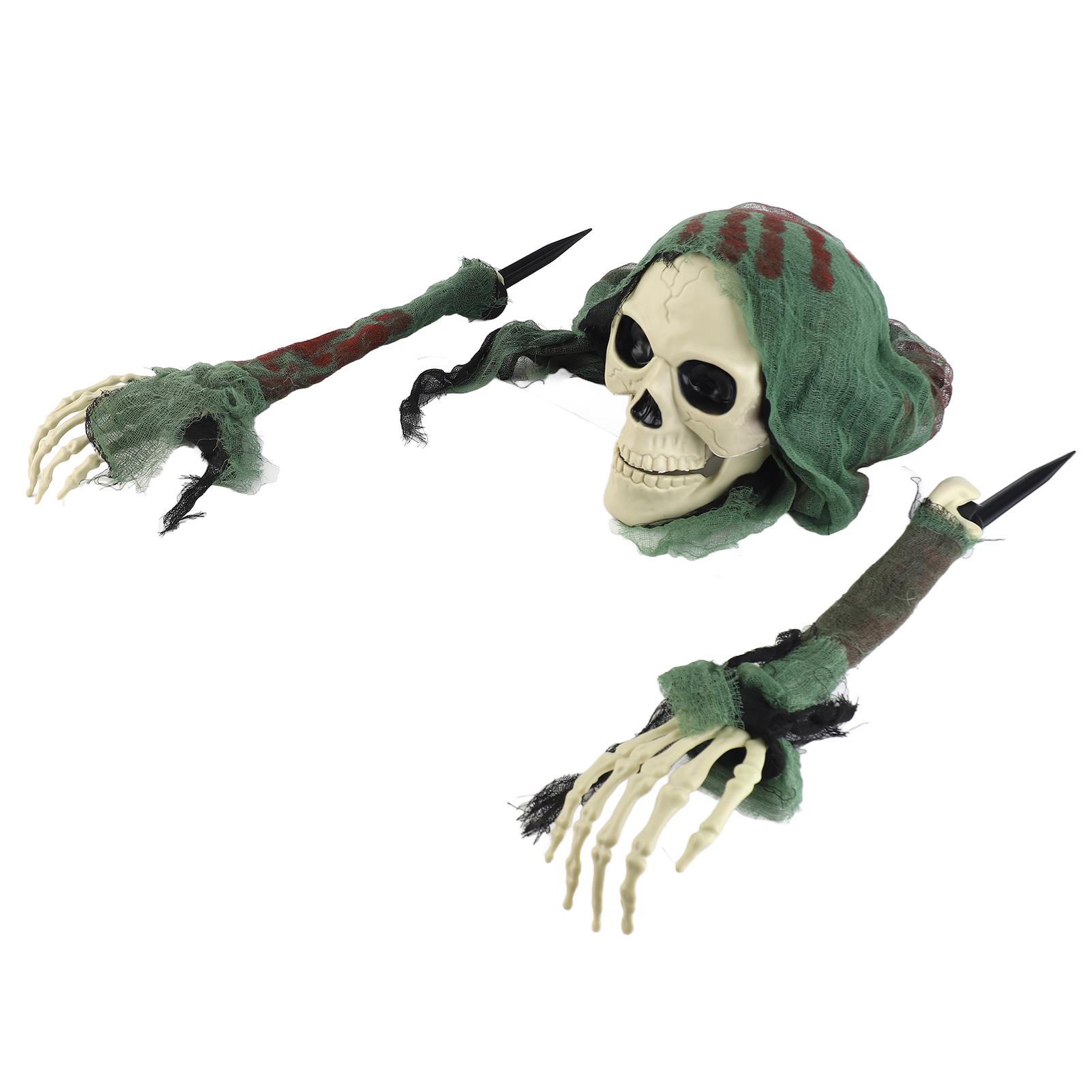 

Украшения-колышки в виде скелета Реалистичная симуляция Ползущая голова черепа Руки черепа Украшения для