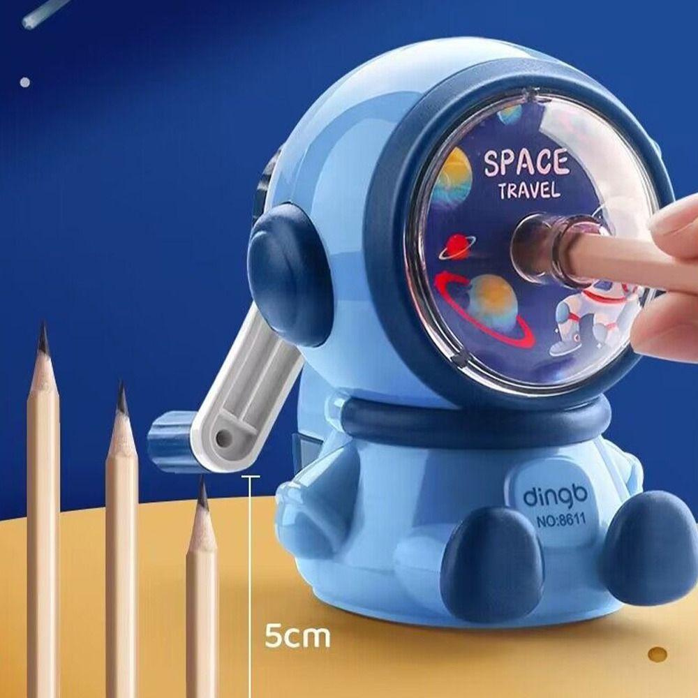 Cartoon Astronaut Pencil Sharpener Creative Students Stationery Funny Office Supplies
