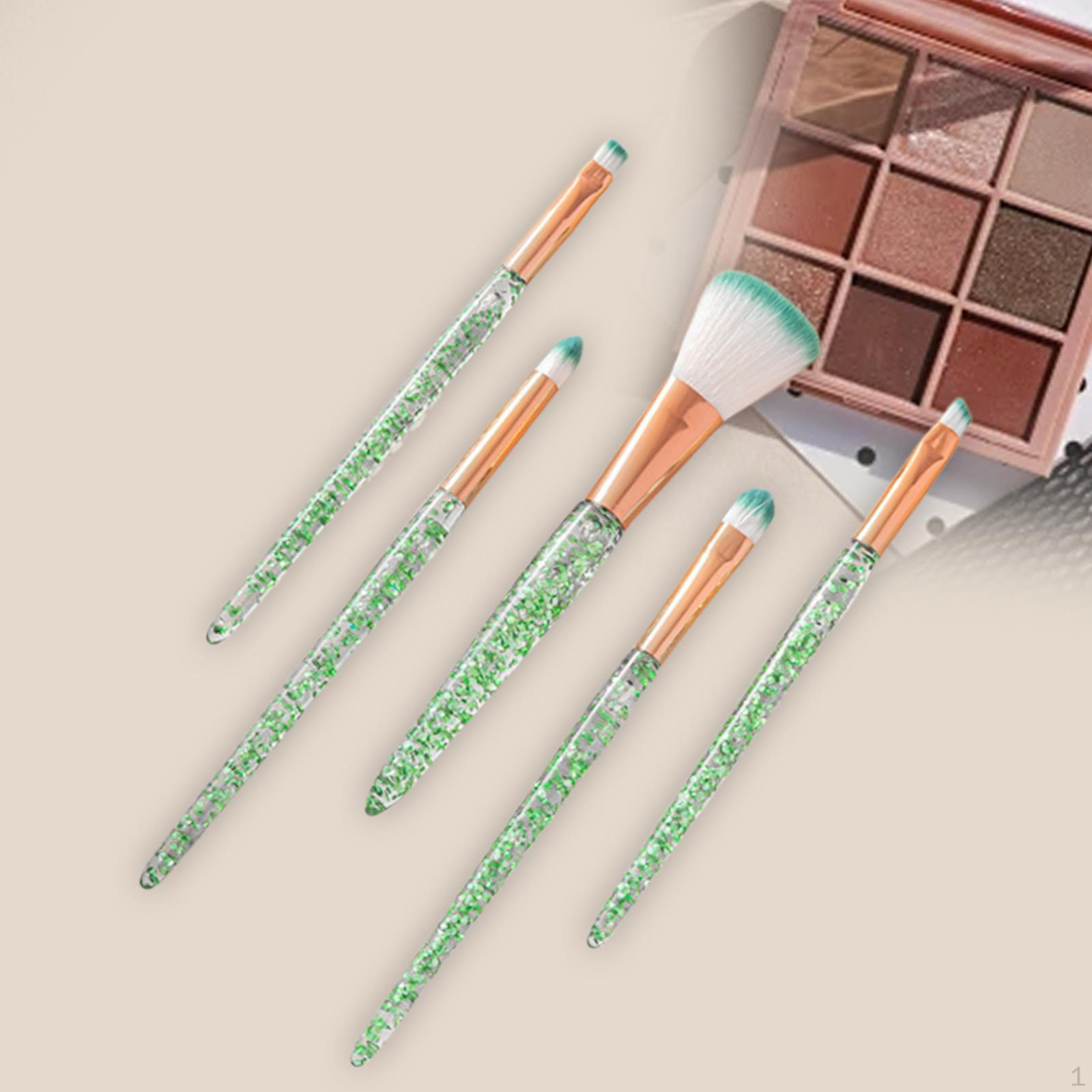 

5 шт. Кисти для макияжа с блестками, портативные, косметические кисти для растушевки теней