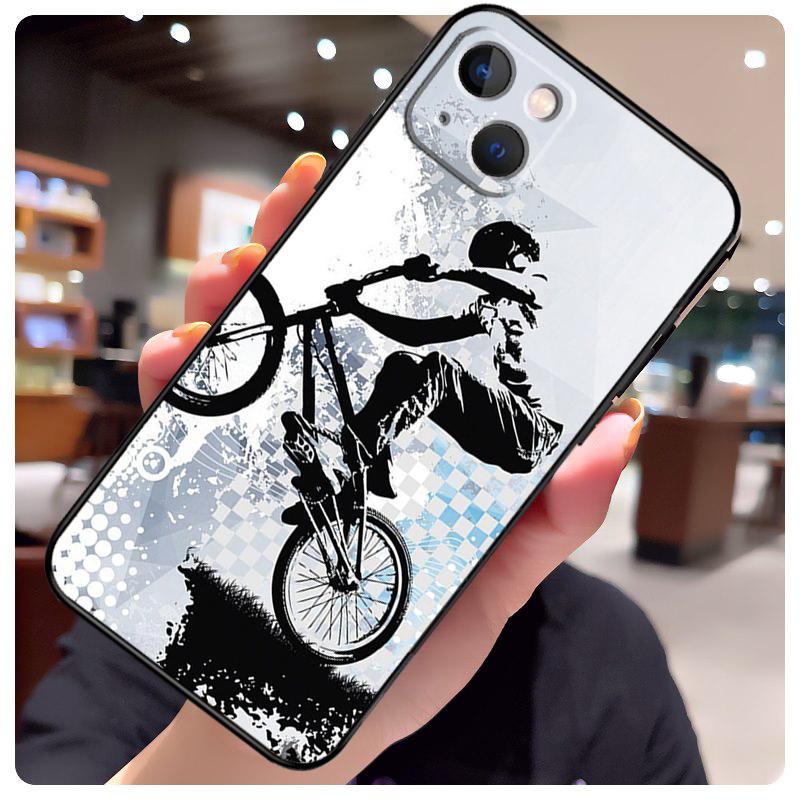 BMX Bike Extreme Sport Case For iPhone 16 Pro Max 14 13 12 11 15 17 Pro Max mini 15 16 Plus 16e 17 Air Phone Cover