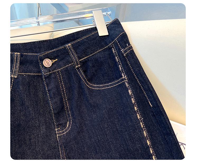 Women's 2025 Dark Wide-Leg Jeans: Stylish Loose-Fit for Spring & Autumn