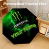 Automatyczny Parasol Monster Energy z 8 Żebrami, Spersonalizowany Składany Parasol z Tekstem Imienia, Parasol Przeciwdeszczowy i Przeciwsłoneczny, Prezent