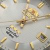 Usado Relógio ORIENT Orient Crystal Three Star Automático 21 Rubis Data Dia Calendário Prata Dourado Retro Analógico Masculino