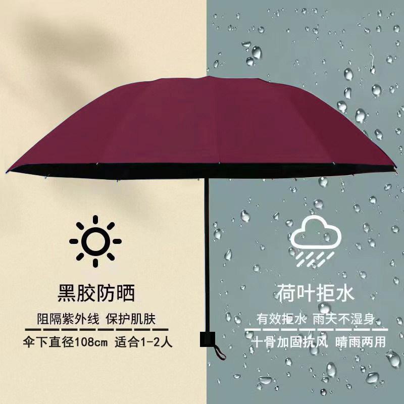 Oversized Women's Weather and Rain Dual-purpose Vinyl Sunscreen, UV Protection, Sunshade, Twelve Broken Stacked Umbrellas, Advertising Custom