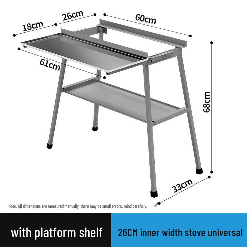 Diruen Folding BBQ Grill Stand with Side Platform