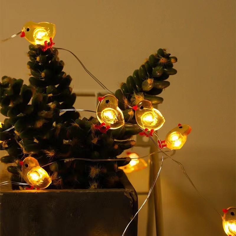 LED Easter Bunny & Egg Copper Wire String Lights