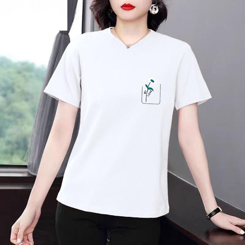 

Women s Summer Chic Single Sleeve Loose T-Shirt XL