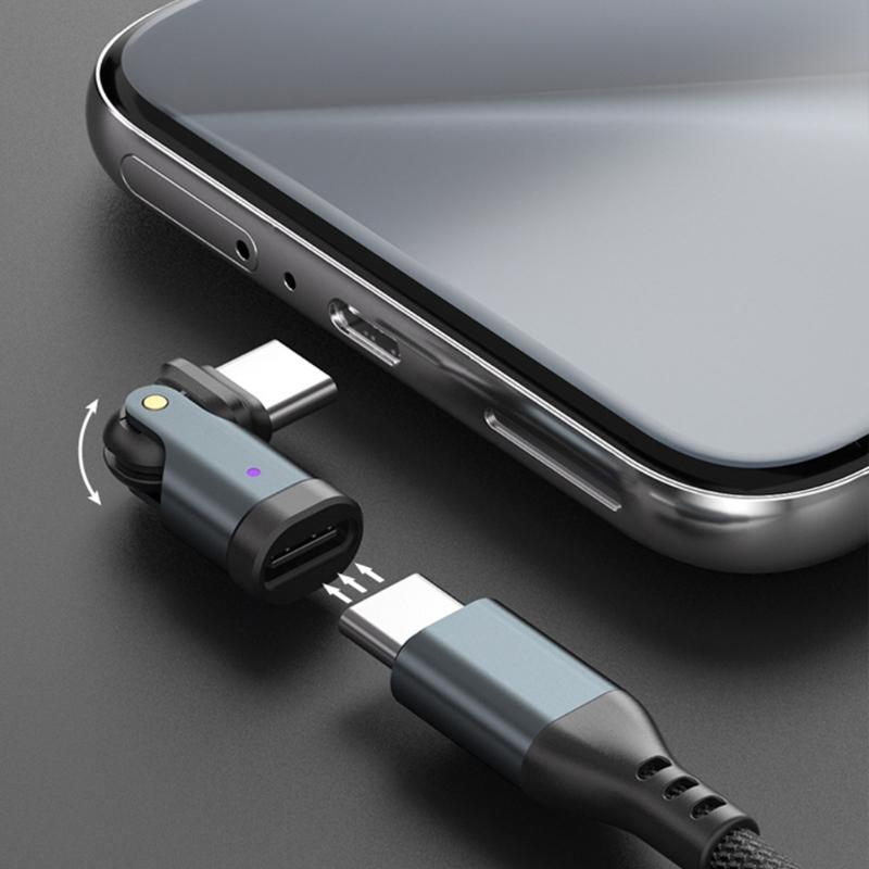 Προσαρμογέας USB C σε C 180° Περιστρεφόμενος PD 240W Γρήγορη Φόρτιση 480Mbps Συμβατός για Τηλέφωνο, Φορητό Υπολογιστή, Tablet Γρήγορη Τροφοδοσία Συσκευών