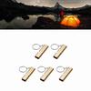 5 Pcs Aluminum Alloy Whistle with Keychain Outdoor Emergency Survival for Camping Hiking Hunting Fishing