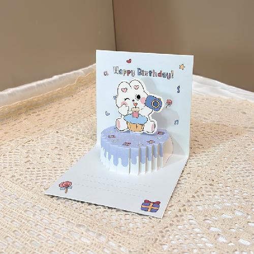 Christmas 3d Three-dimensional Greeting Card Handwritten Thank You Card Christmas Postcard High-end Folding Card Greeting Card with Envelope
