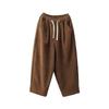 Johnature Woman Winter Vintage Splicing Solid Color Cotton Harem Pants Elasticated Waist Chinese Style Casual Pants