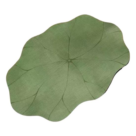 Lotus Leaf Floor Mat Diatomaceous Earth Bathroom Rug Non-Slip Absorbent Lotus Flower Floor Rug for Entrance Living Room Kitchen Bathroom