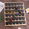 36-Position Bamboo Wood Earring Display Stand