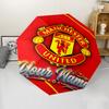 Personalized Name M-Manchester Print Umbrella, UV Shielding. It Has Eight Sturdy Ribs for Outdoor Use And Perfect As a Holiday Gift