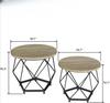 Small Round Coffee Table, Modern Coffee Table with Metal Frame, Living Room Table with Easy Assembly, Side End Table for Bedroom