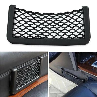 Auto Multifunktionales Aufbewahrungsnetz Tasche Kleinkram Schlüssel Karten Organizer Klebrige Handyhalterung Sitzlehne Seite Türwand Zuhause Auto