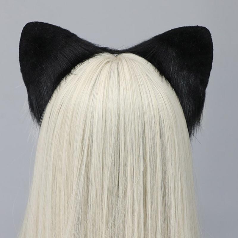 Tonåringar Plysch Mindre Panda Öra Pannband Karnevaler Cosplay Anime Karaktär Hårband