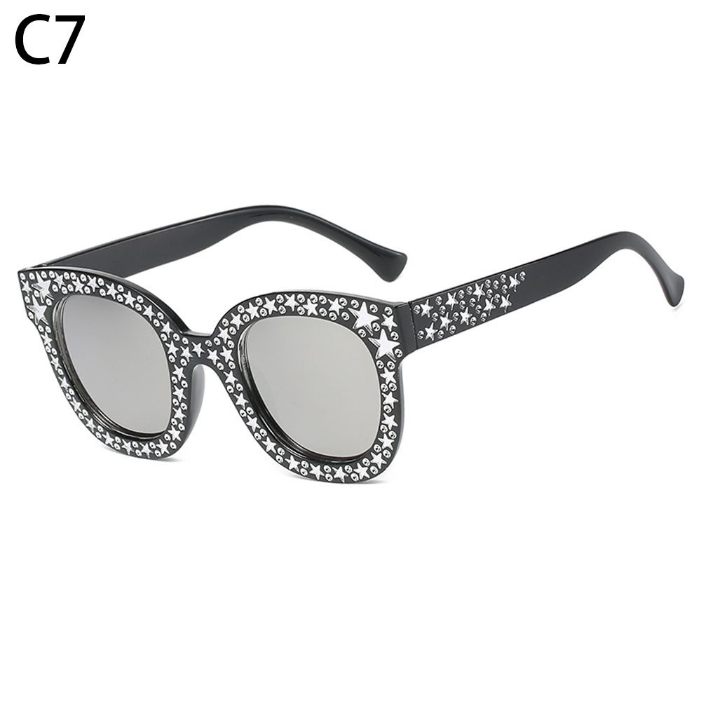 Occhiali da Sole da Donna con Montatura in Strass Diamante Protezione UV Occhiali da Sole Oversize Occhiali da Sole Quadrati da Donna