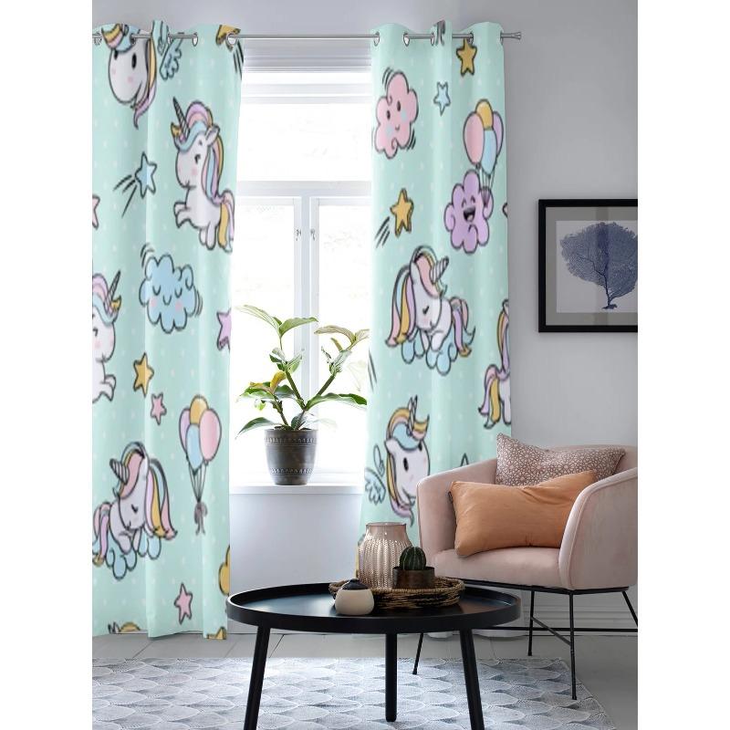 Vzor Jednorožce Okenní Závěs Pro Dětský Pokoj Domácí Žaluzie Závěsy Do Obývacího Pokoje Ložnice Okenní Závěsy