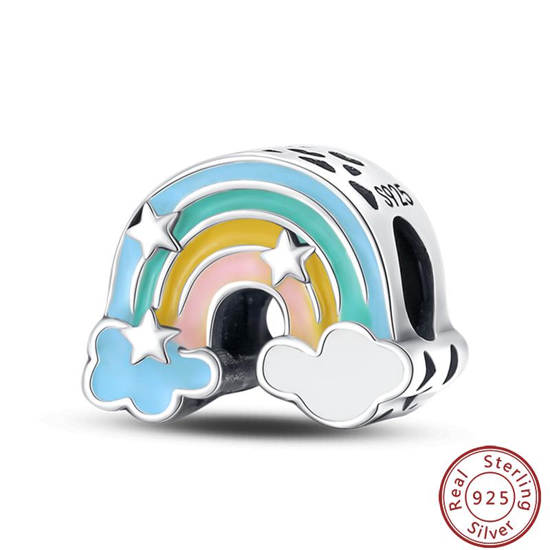 Dreamy Unicorn Series Copper Rainbow Cloud Dreamy Color Charms Beads 3Mm Diy Fine Jewelry Making