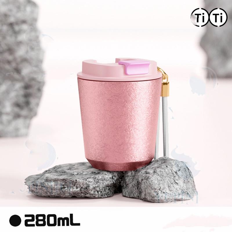 Thermal Insulated Coffee Travel Mug with Lid Leakproof Titanium Liner Tumbler for Hot And Cold Drinks