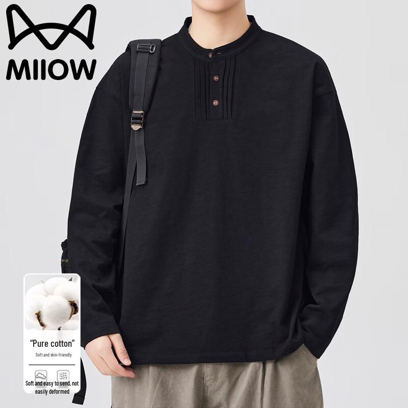 MiiOW Men's Cotton Long Sleeve Crew Neck Thermal T-Shirt