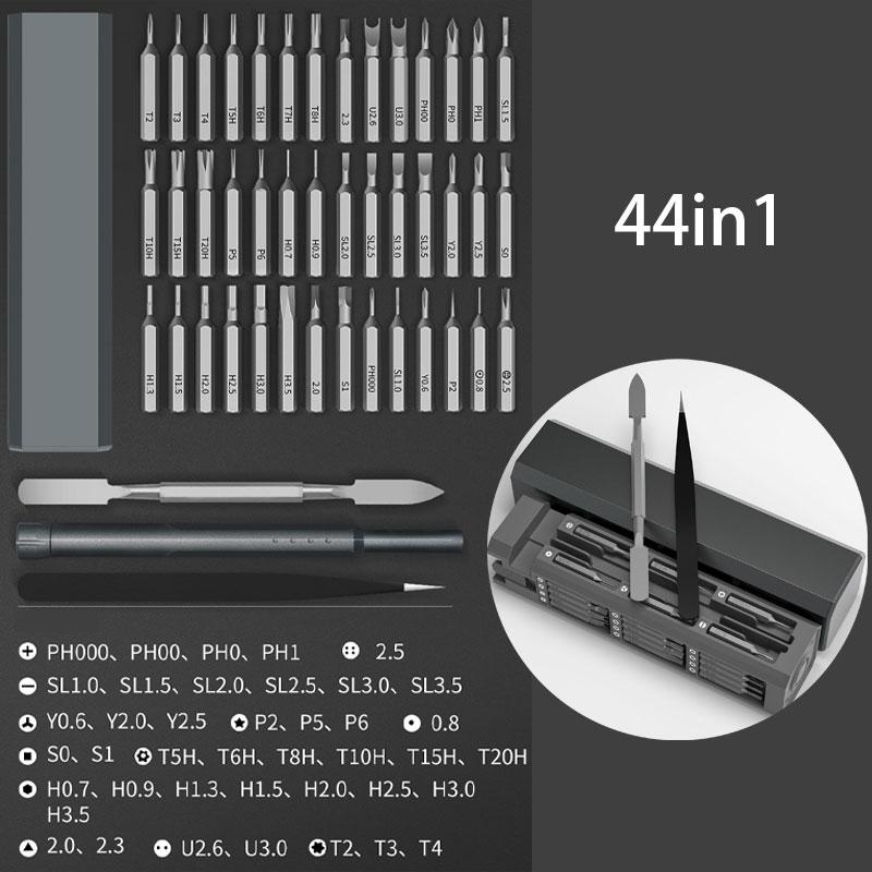 Präzisionsschraubendreher-Set 8 30 40 44 in 1 Torx Sechskant Kreuzschlitz Magnetischer Schraubendreher-Bit Telefon Uhr Laptop Mini Reparaturwerkzeug-Set