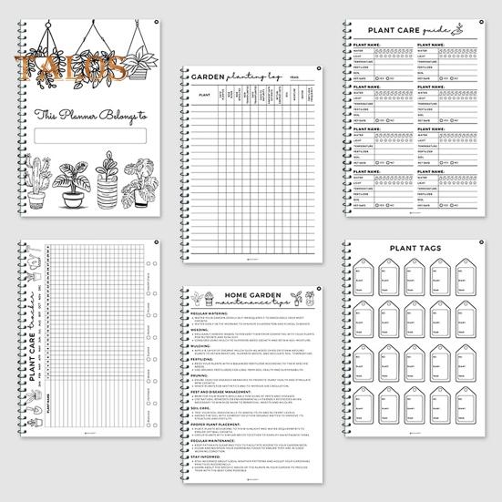 1Pc/2Pcs Gardening Planner Notebook Indoor Plant Care Journal Log Book Plant Watering Schedule To Keep Track of Your House Plant Details