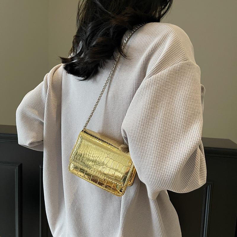 Stylish and simple bag women's chain trend small square bag summer casual messenger bag new shoulder bag