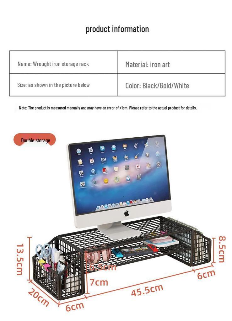 Schmiedeeiserner Ständer zur Laptop-Kühlung und Monitor-Höhenverstellung