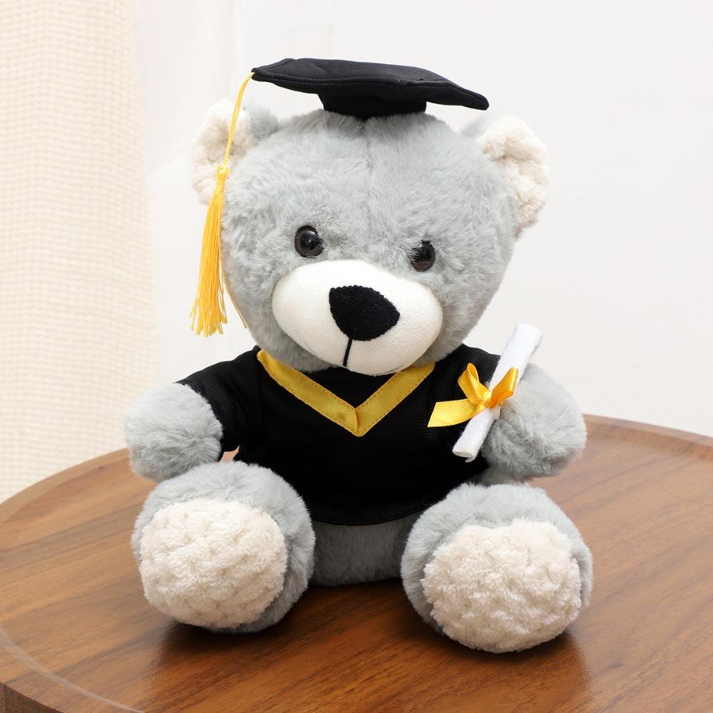 Stuffed Soft Graduation Bear Doll 25cm Sitting Bear Doll New Plush Dr. Bear  Graduation Gift