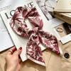 Simple temperament Spring and summer female imitation silk scarf versatile Korean version casual small square scarf neck protection decorative scarf