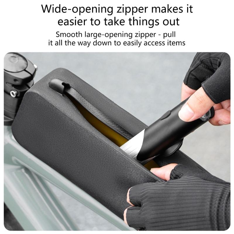 Waterproofed Cycling Handlebars Bag With Detachable Shoulder Strap and Elastics Storage Band for Mountain Bike