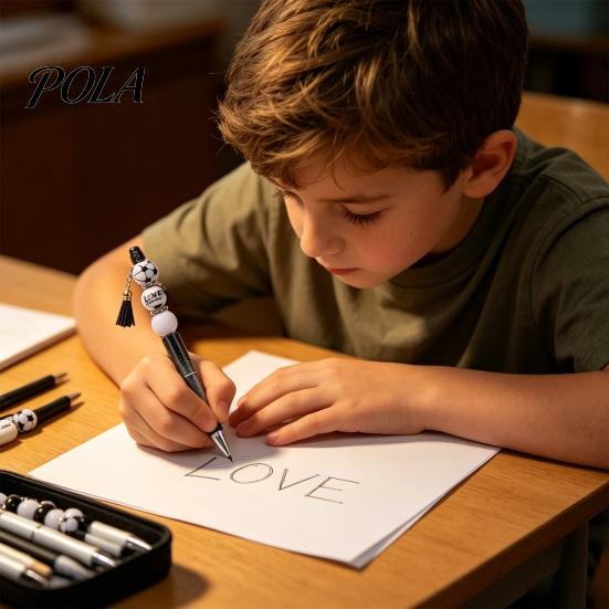 Creative Pen Making Crafts Beaded Ballpoint Kit, with Sports Beads DIY Craft Theme Pens Writing Stationery, for Football Fans Kids And Students School
