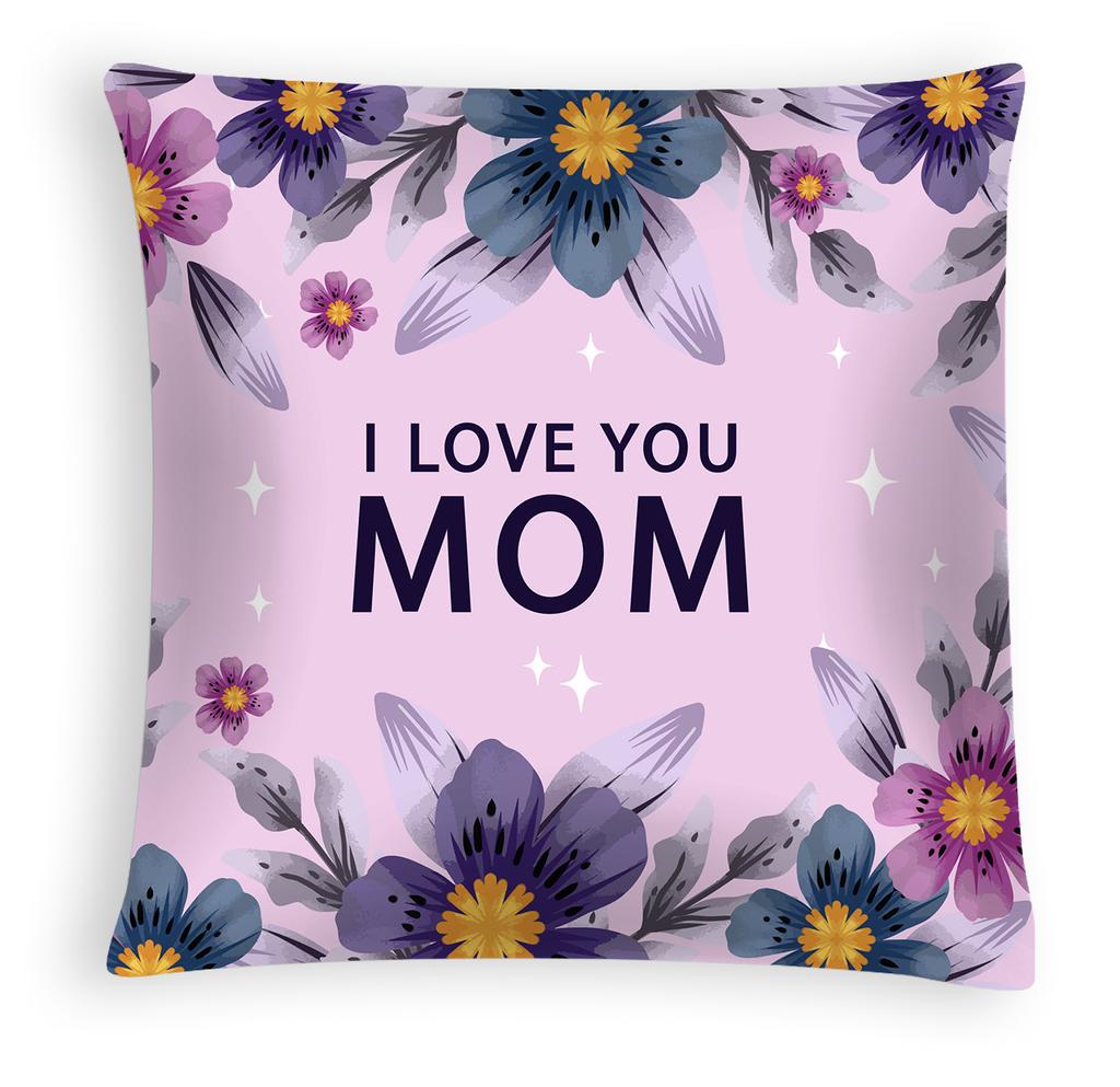 New Mother's Day Pillow Cover, Peach Skin Velvet Cushion Cover, Heart-shaped Letter Sofa Cushion Cover for Home Use