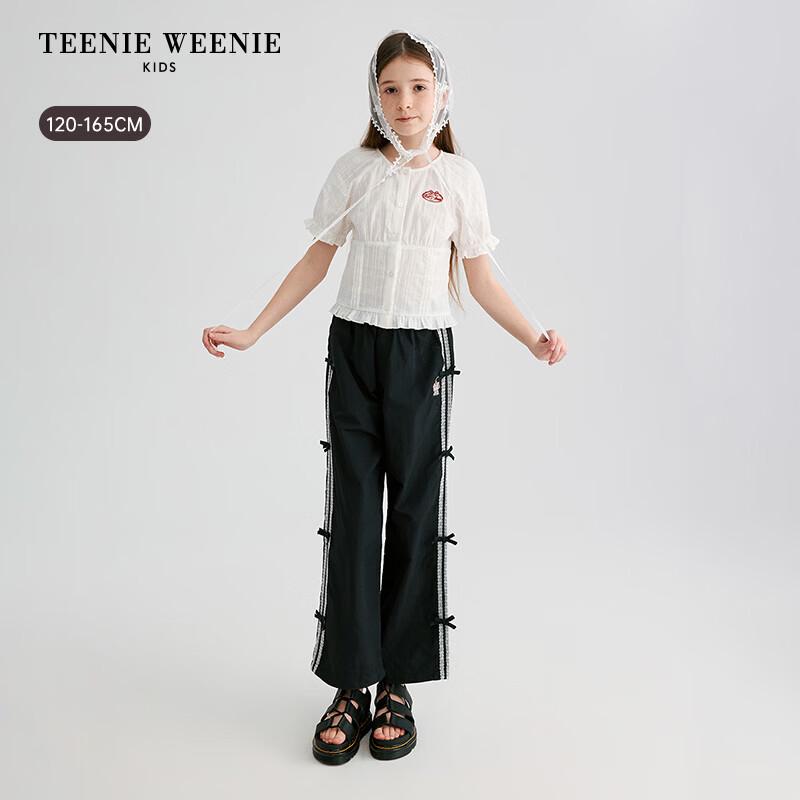 Teenie Weenie Kids Girl s Lace Bow Loose Straight Long Pants 165