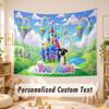 Custom Name Text Tapestry,Shaun the Sheep Boho Wall Hanging, Decorative Backdrop Tapestry For Room