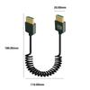 8K Ultra HD HDMI-Compatible To HDMI-Compatible Coiled Cable Male To Male Extreme Thin HDMI-Compatible 2.1 Cable 8K@60Hz 4K@120Hz