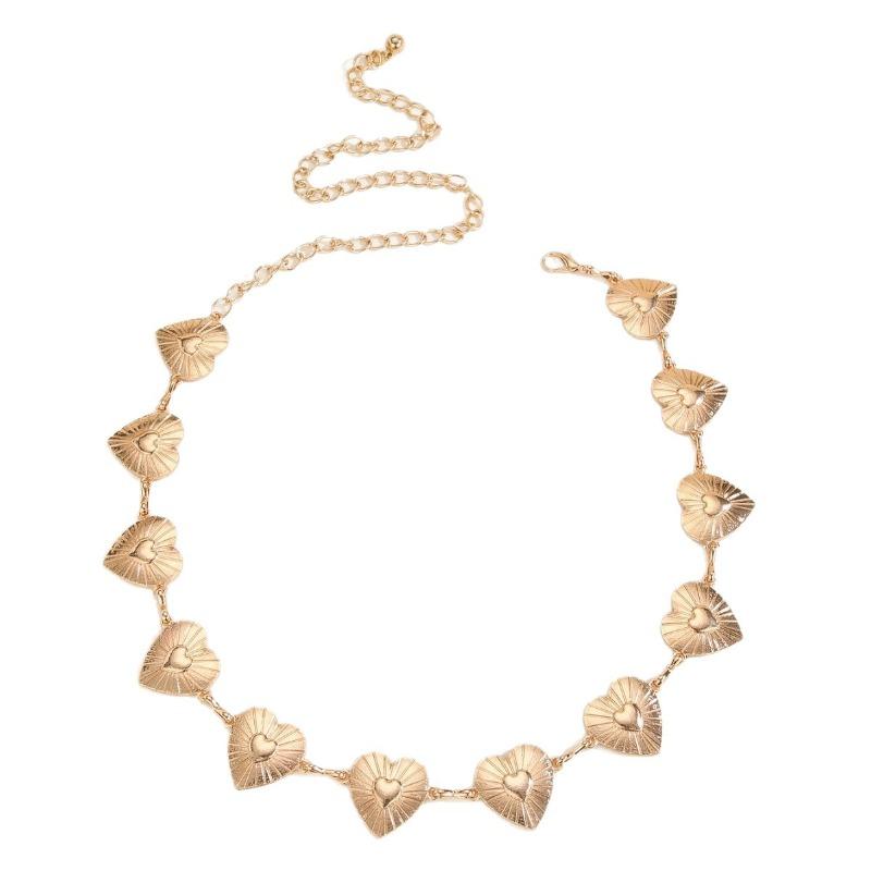 Metal love waist chain, female high-end feeling with skirt versatile decoration European and American retro