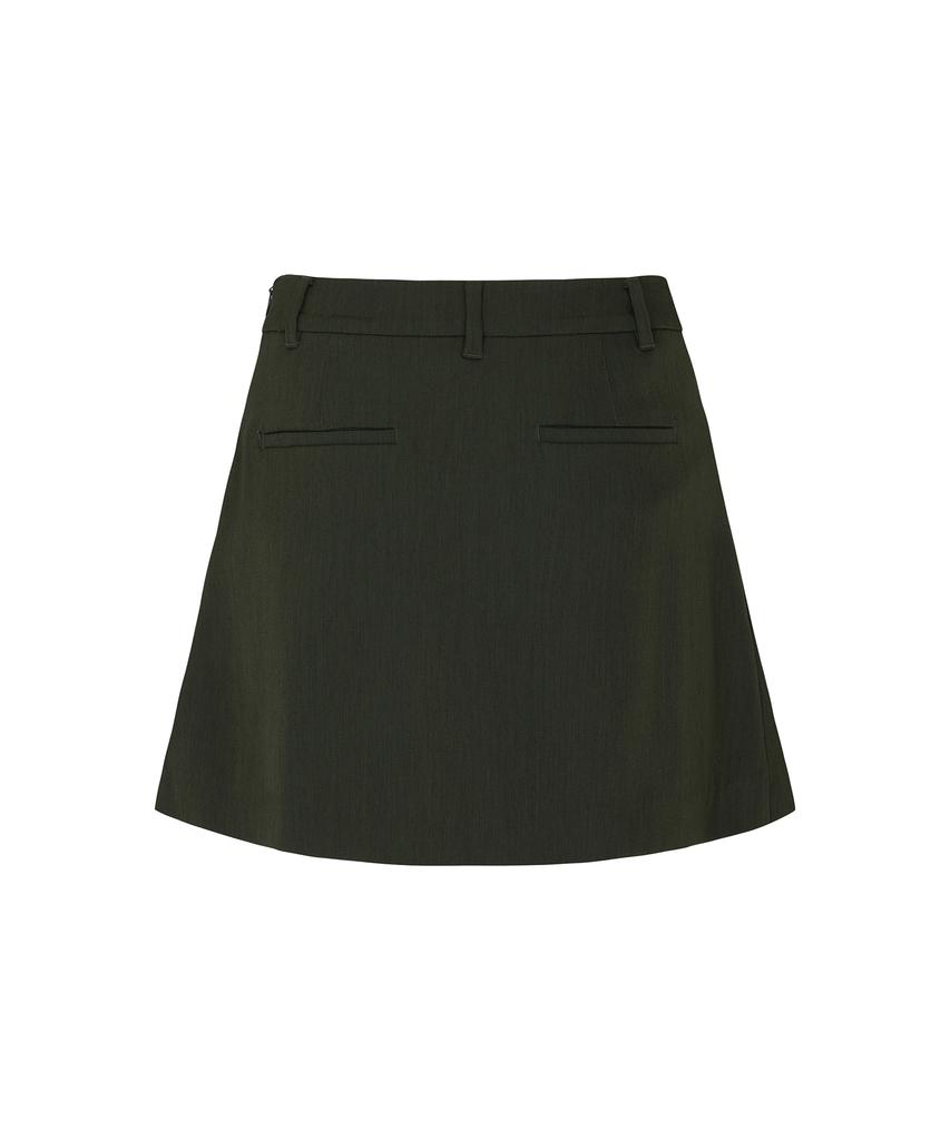 Peulleibu Classic Twill Skirt W/Inner Pants_Sage Green