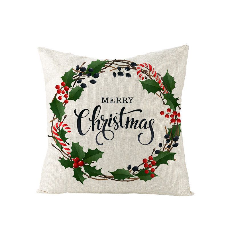 Festive Multicolor 18" Christmas Cushion Cover Ideal For Home And Office Decor