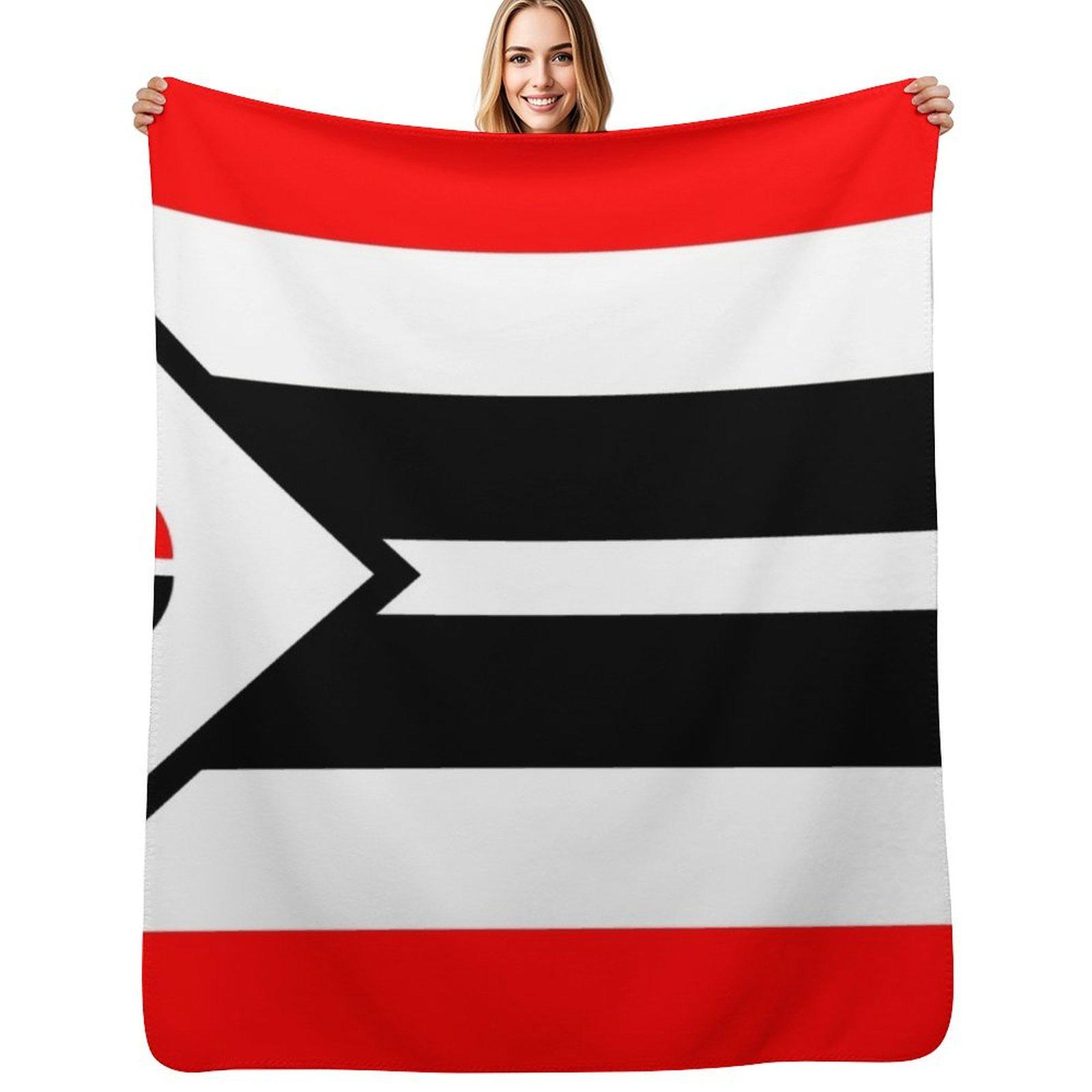 Flag of Arapaho Nation Indian reservation USA Throw Blanket Flannel Fleece Soft Warm Throw Blanket Size: 75*100cm, Weight: 230 GSM