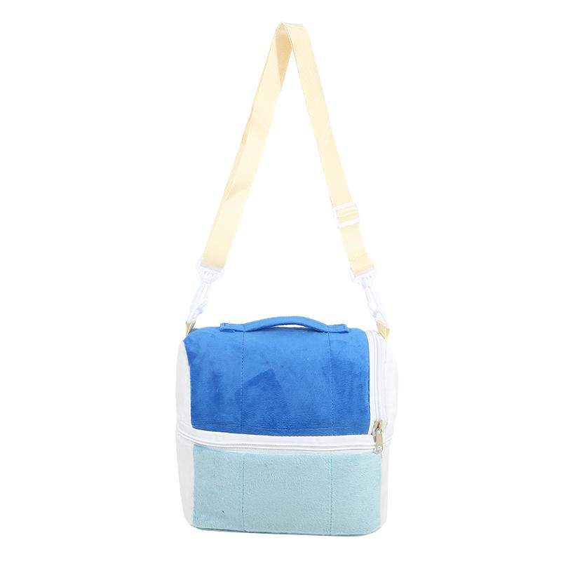 

Portable Double Layer Thickened Thermal Insulation Lunch Bag Large Capacity Picnic Food Cooler Tote Bags with Shoulder Strap One Size королівський синій колір