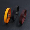 Simple Style Men Leather Bracelet In 3 Colors Hiphop Rock Wrap Bangle Outdoor Sports Cycling Casual Accessories Gifts For Him
