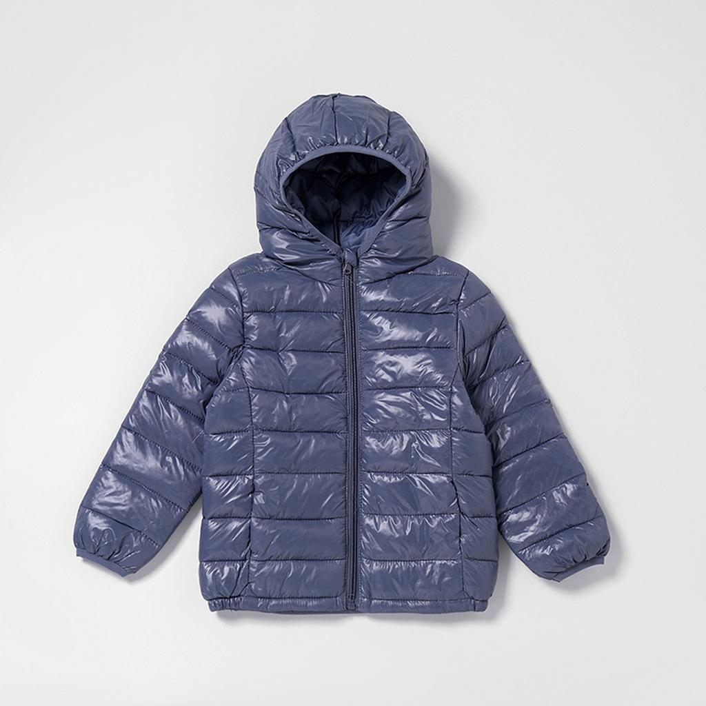 Trendig dunjacka med huva för barn