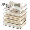 Clear Plastic Storage Bin Paper Organizer Letter Tray, Acrylic Stackable Desk File Organizer, Office Supplies Holder Sorter for Documents, Files,