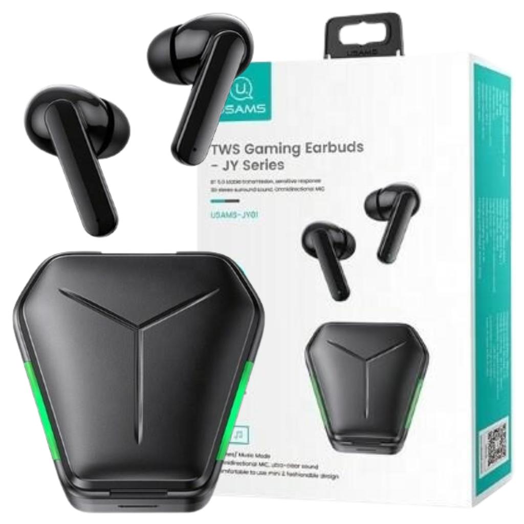 Usams Słuchawki Bluetooth 5.0 Tws Jyseries Gaming Earbuds Bezprzewodowe Czarny/Black Bhujy01