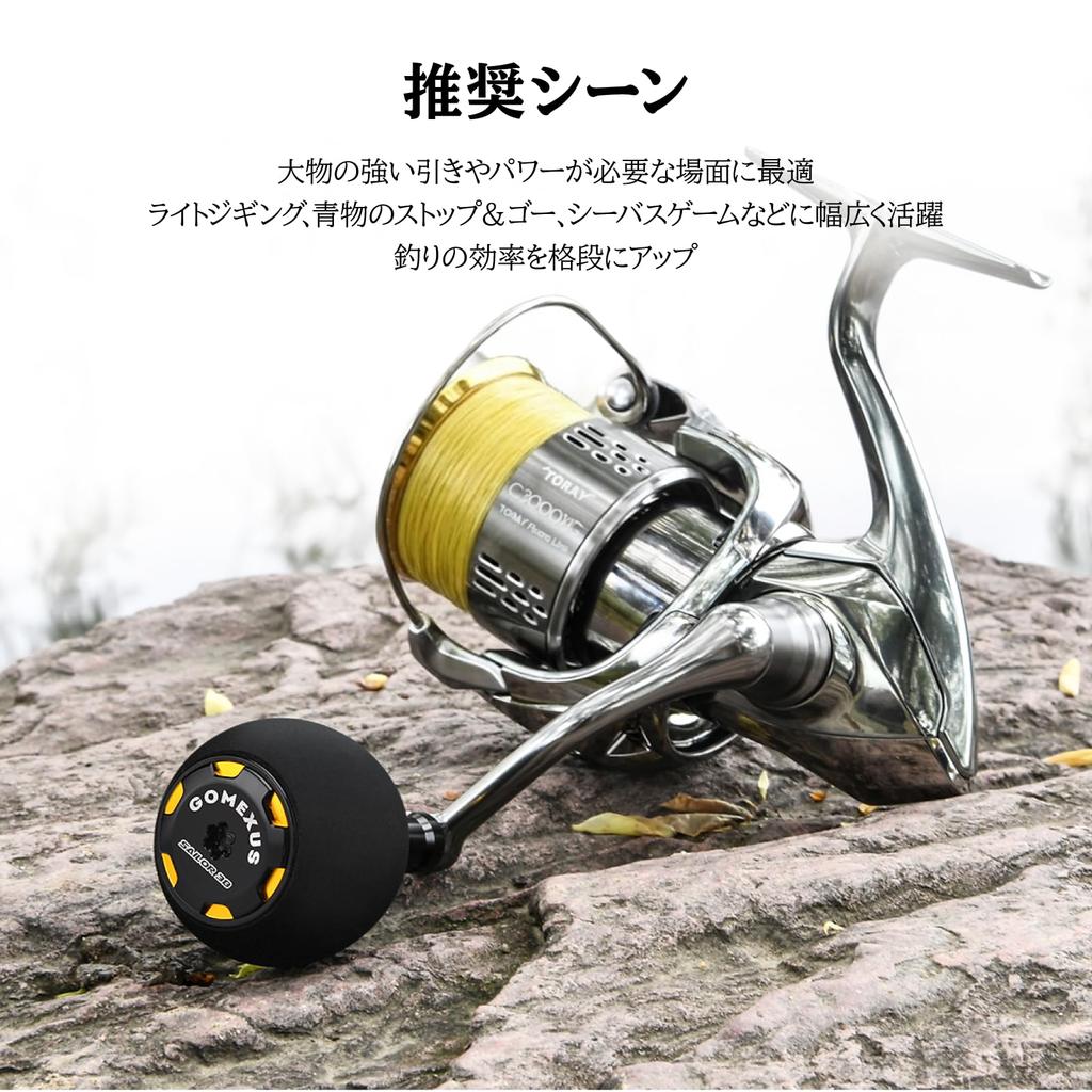 Gomexus E38 Reel Handle Round Replacement Handle for Daiwa Type S and Shimano Type A Spinning Suitable for Saltwater Boat and Lure Knob, EVA, Type,
