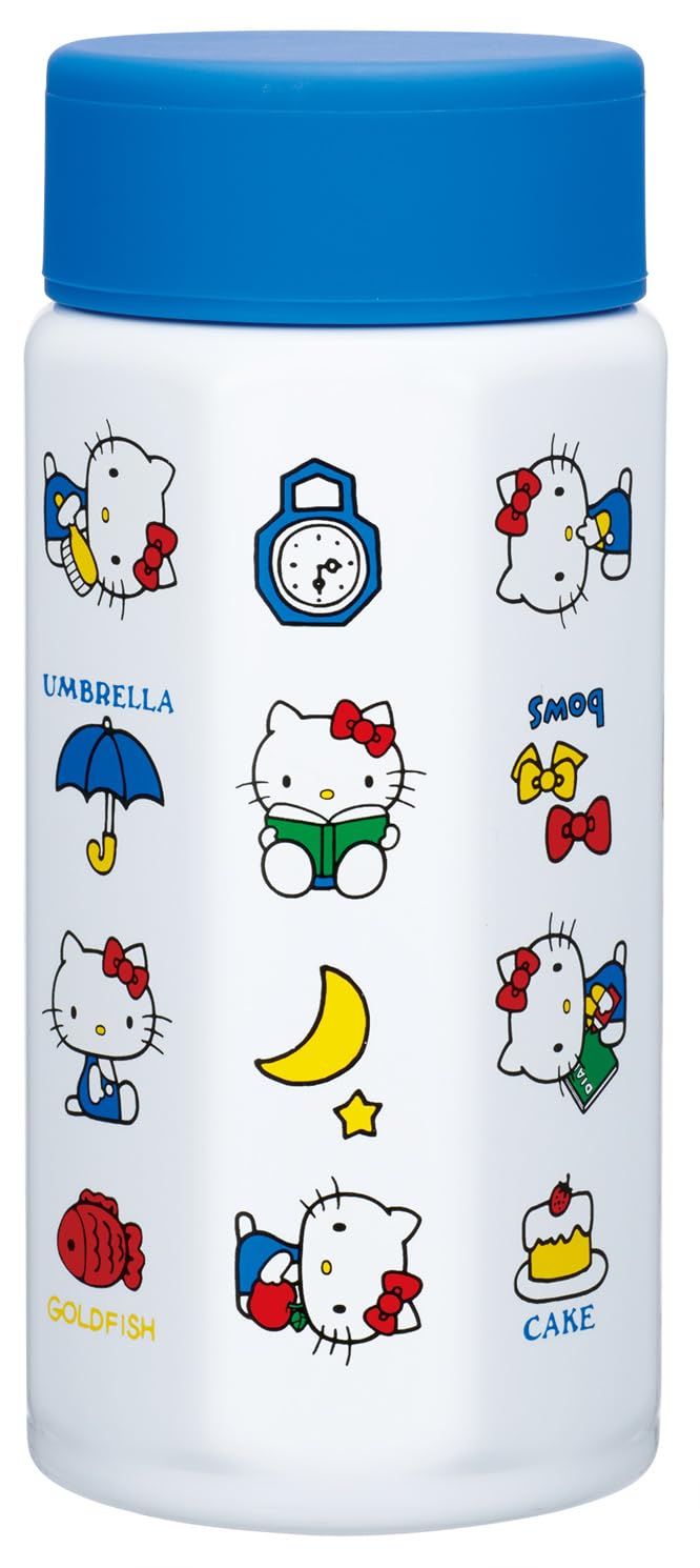 Skater Octagonal Stainless Steel Water Keeps Drinks Hot or Sanrio Hello Kitty Bottle, 350ml, Insulated, Cold, STO4-A